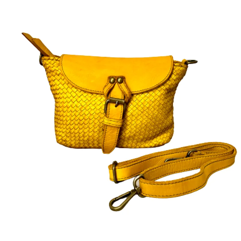 Gemma - Woven Leather Shoulder Strap