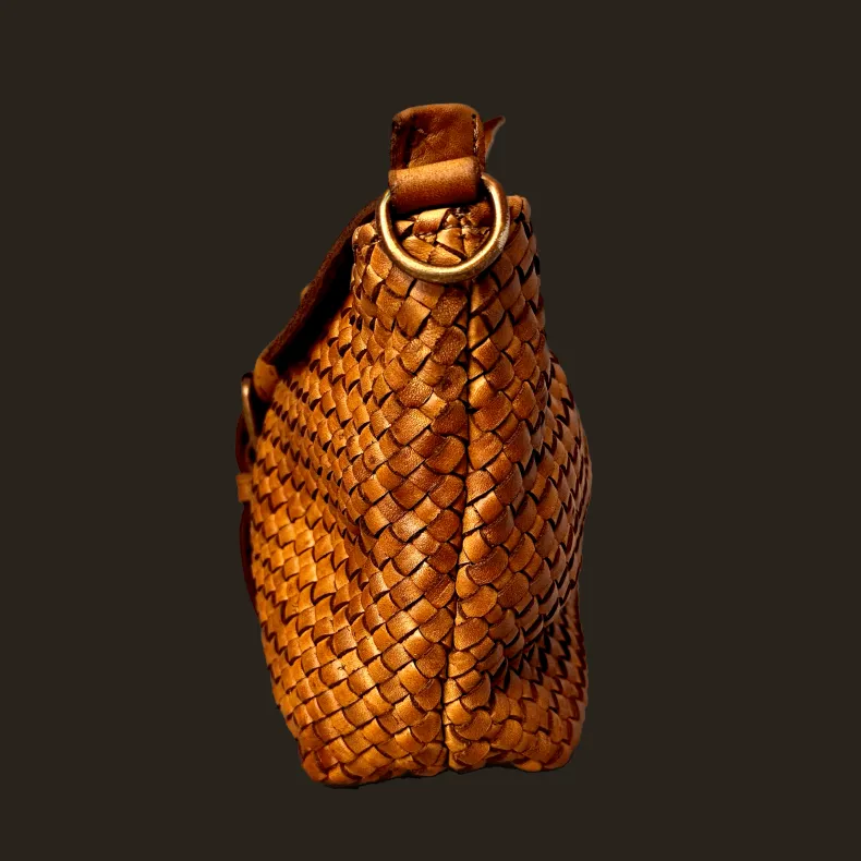 Gemma - Woven Leather Shoulder Strap