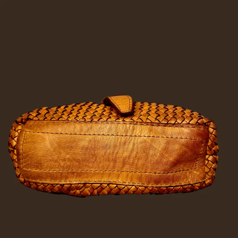 Gemma - Woven Leather Shoulder Strap