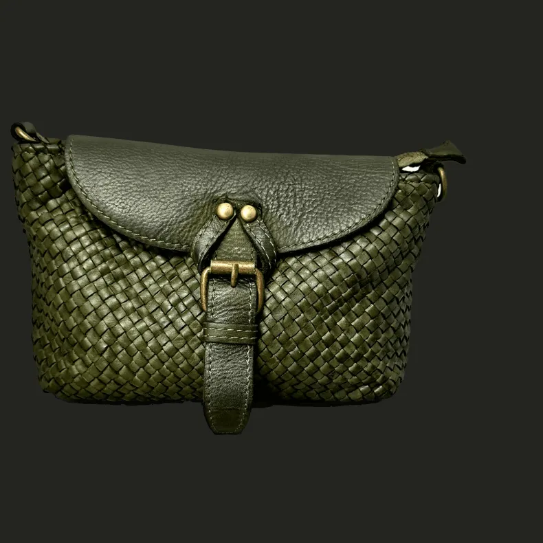 Gemma - Woven Leather Shoulder Strap