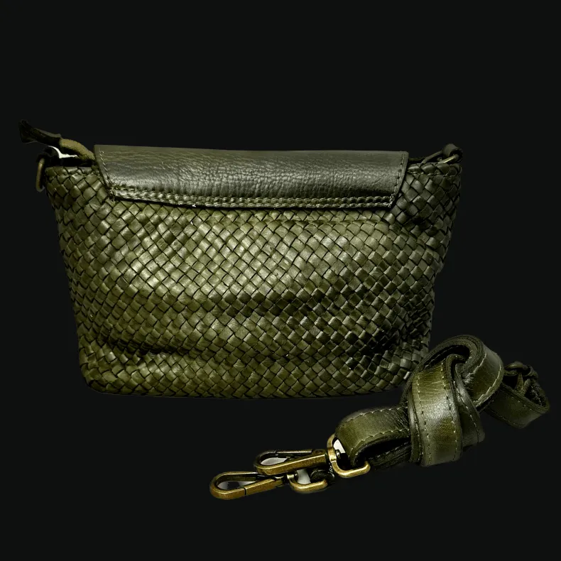 Gemma - Woven Leather Shoulder Strap