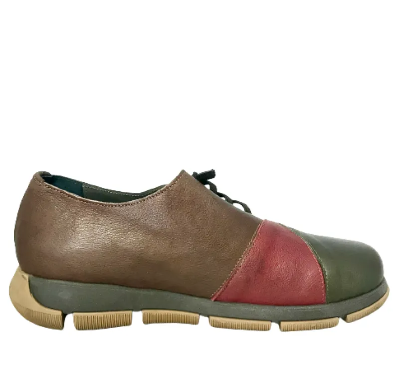 Green / Burgundy / Tobacco Artisan Sneaker