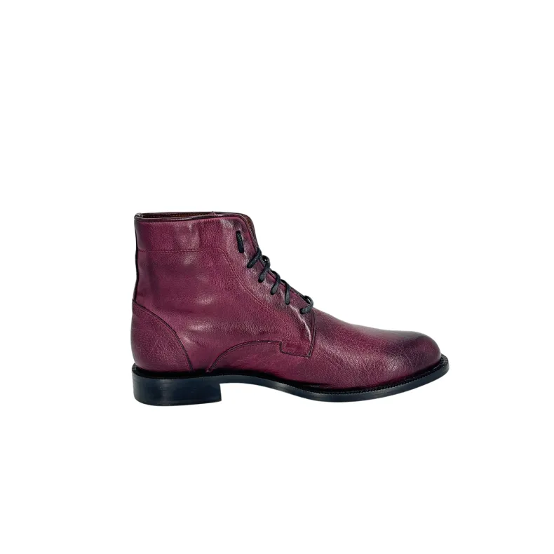 Handcrafted Amphibian In Burgundy Buffalo
