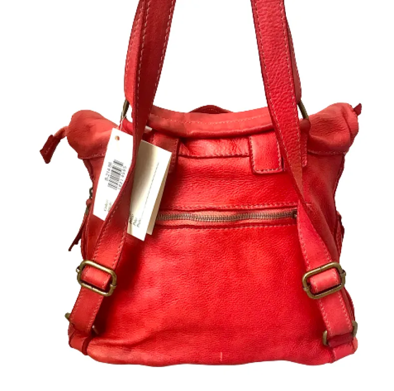 Handcrafted Backpack In Woven Leather