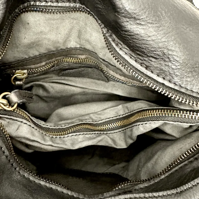 Handcrafted Backpack In Woven Leather