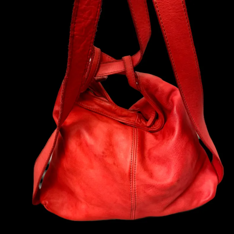 Handcrafted Bag / Backpack In Smooth Washed Leather