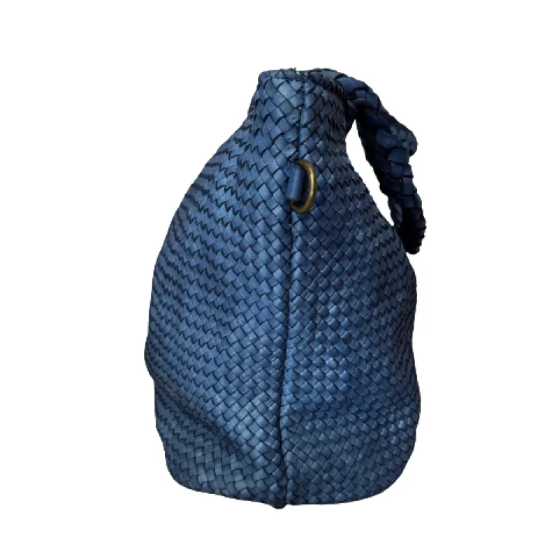 Handcrafted Bag In Woven Leather