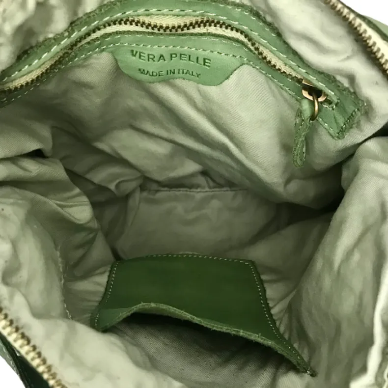 Handcrafted Bag In Woven Leather