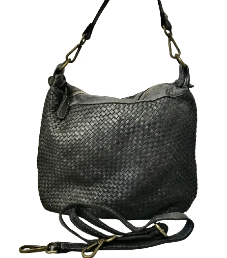 Handcrafted Bag In Woven Leather