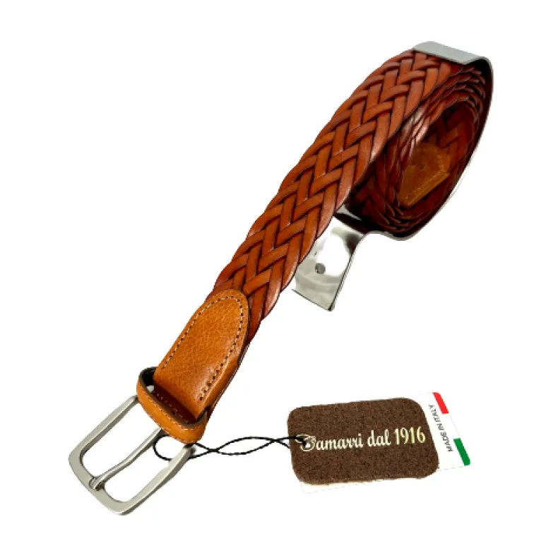 Handcrafted Belt In 837 Woven Leather