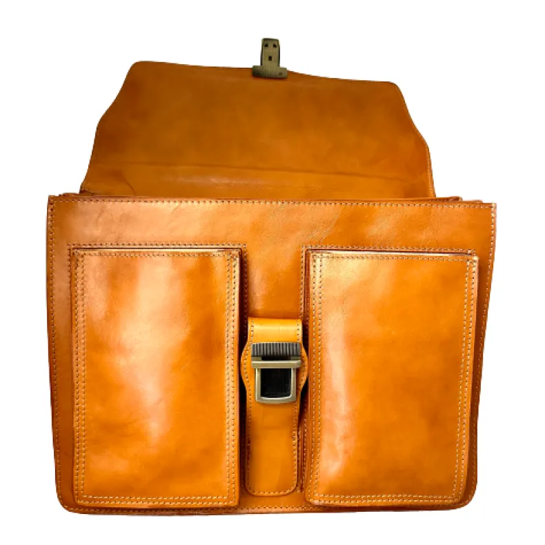 Handcrafted Briefcase With 3 Compartments