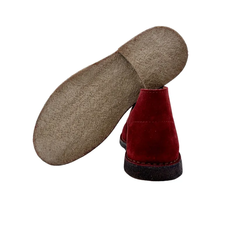 Handcrafted Burgundy Ankle Boot With Leather Interior