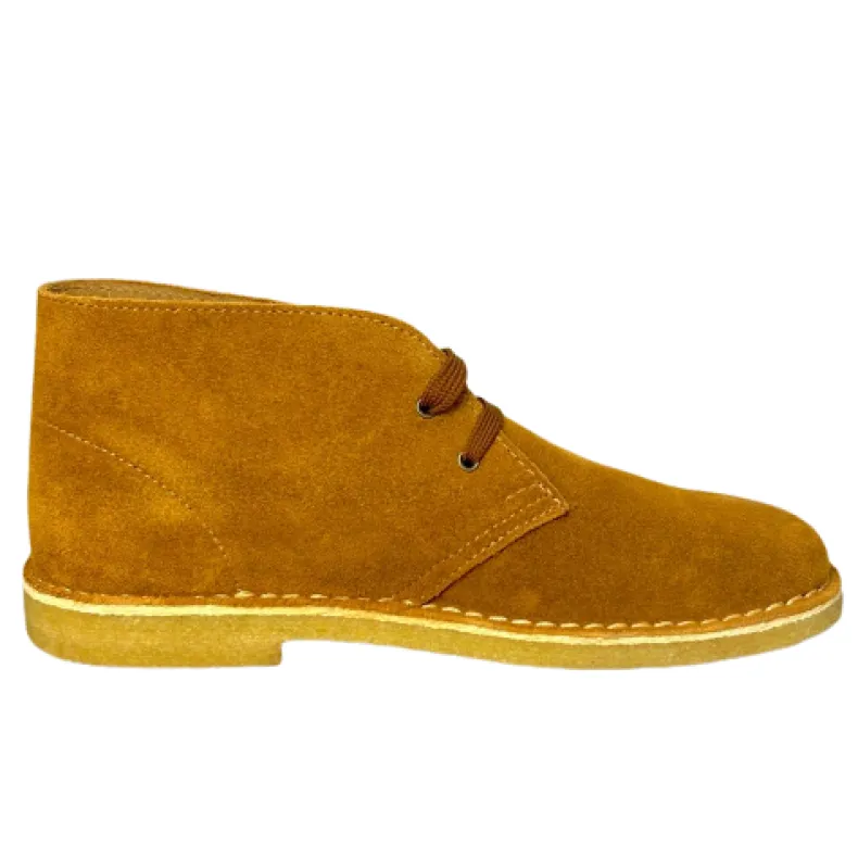Handcrafted Honey Ankle Boot With Leather Interior