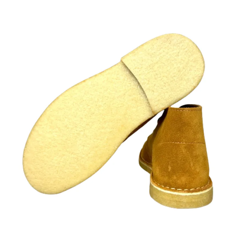 Handcrafted Honey Ankle Boot With Leather Interior