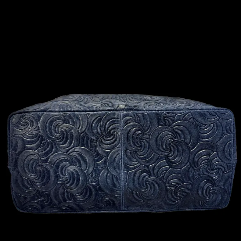 Handcrafted Leather Bag With Floral Decoration