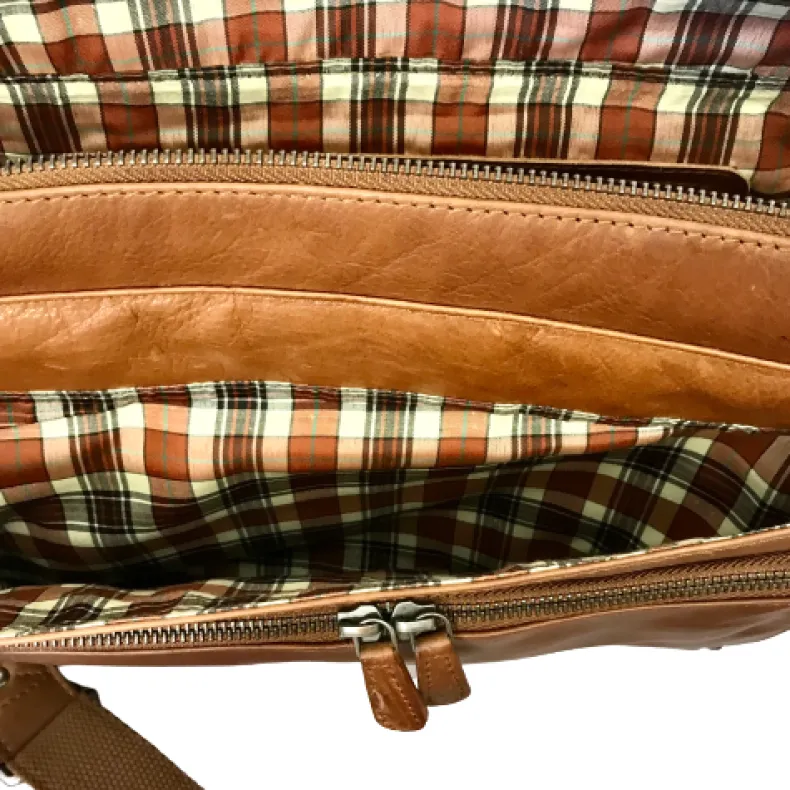 Handcrafted Leather-colored Messenger