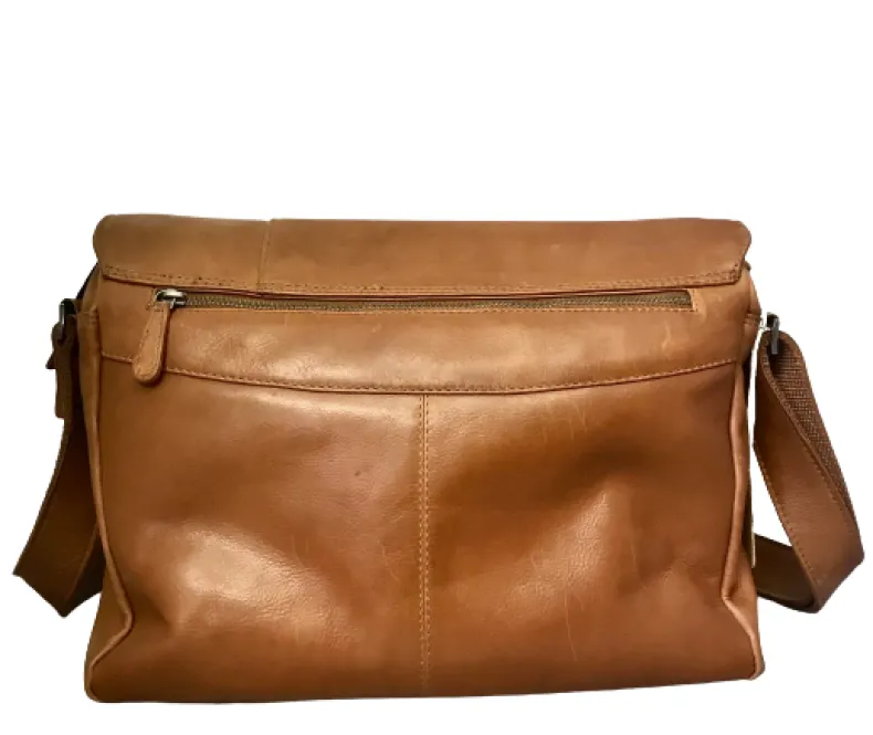 Handcrafted Leather-colored Messenger
