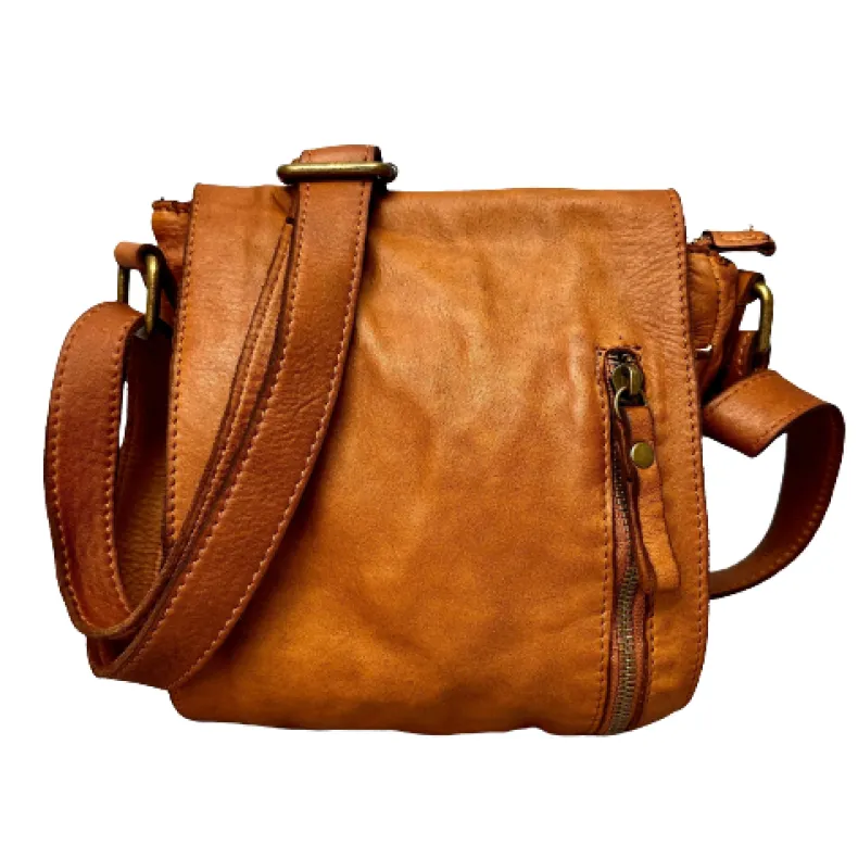 Handcrafted Purse In Washed Leather