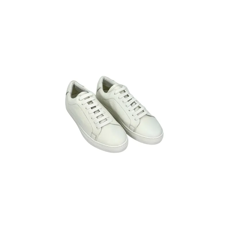 Handcrafted Sneakers In White Leather