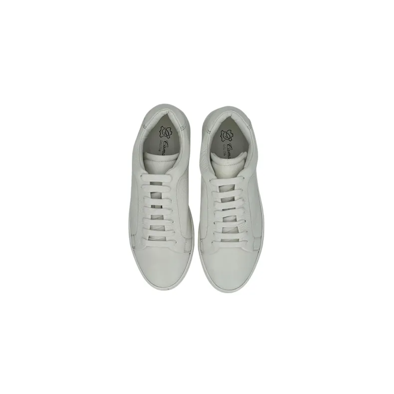Handcrafted Sneakers In White Leather