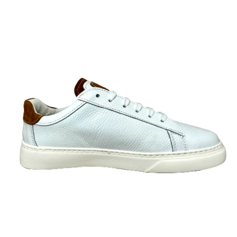 Handcrafted Sneakers In White Leather