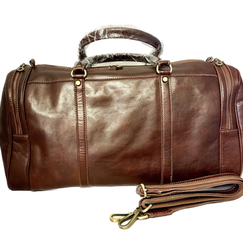 Handcrafted Travel Bag With Side Pockets