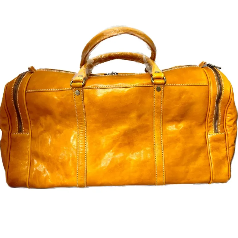 Handcrafted Travel Bag With Side Pockets