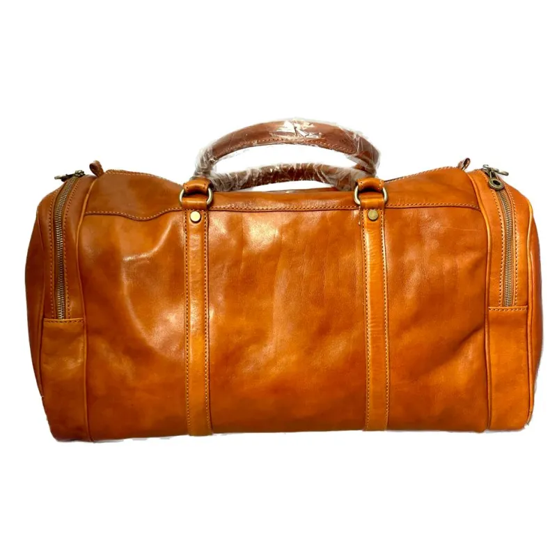 Handcrafted Travel Bag With Side Pockets