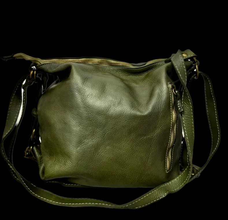 Handcrafted Washed Bag / Backpack With Pocket