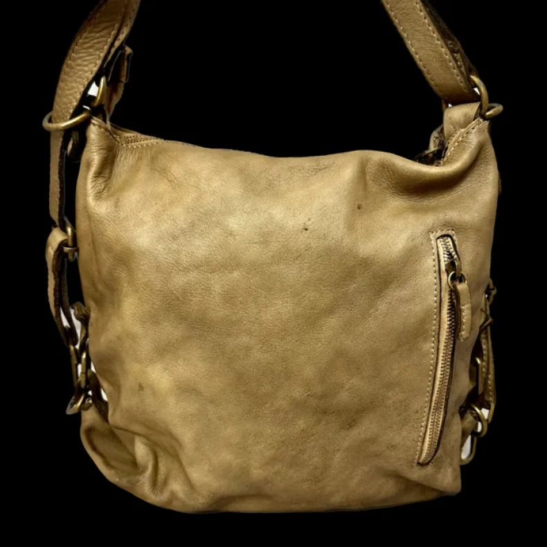 Handcrafted Washed Bag / Backpack With Pocket