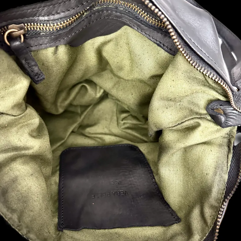 Handcrafted Washed Bag / Backpack With Pocket