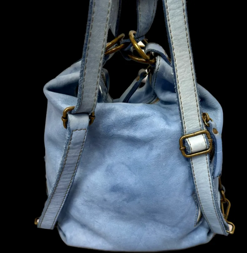 Handcrafted Washed Bag / Backpack With Pocket