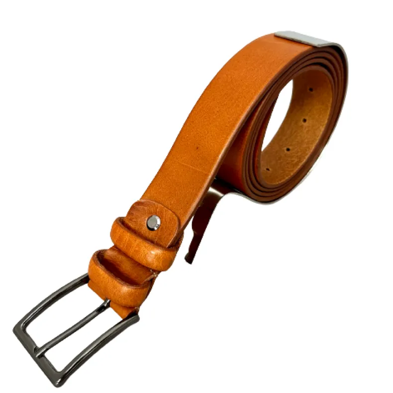 Handmade Belt In Semi-gloss Leather 3509
