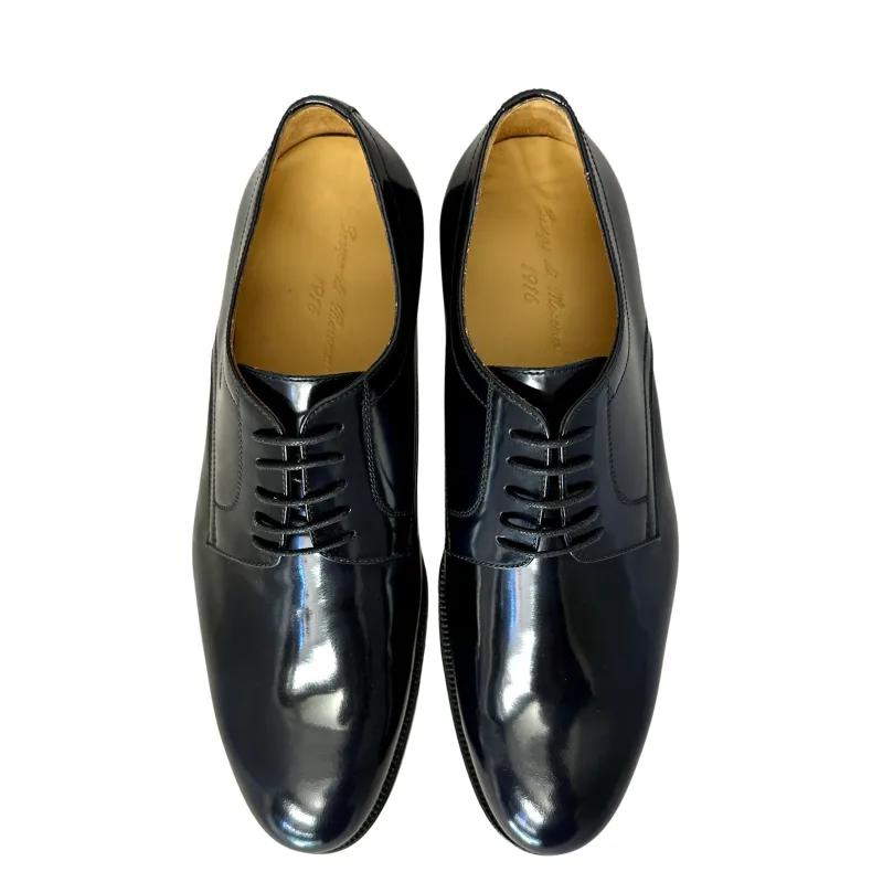 Handmade Blue Abraded Lace-up Stitched By Blake