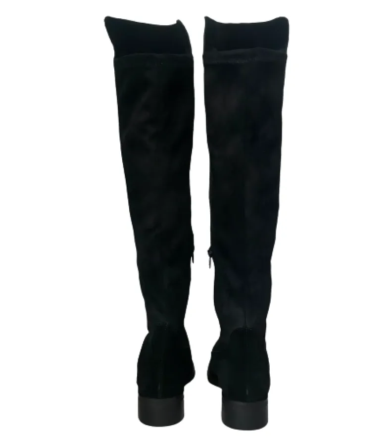 Handmade Boot In Black Suede