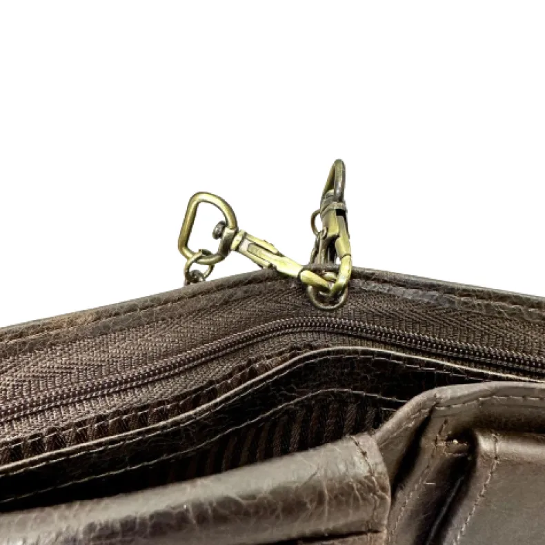 Handmade Greased Wallet With A Button