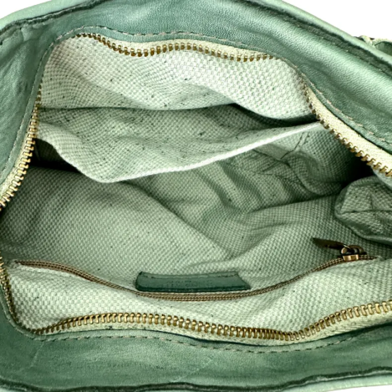 Handmade Leather Bag With Interchangeable Handle And Shoulder Strap