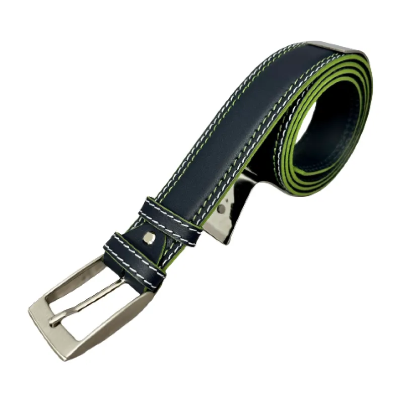 Handmade Leather Belt With Contrast Stitching B42