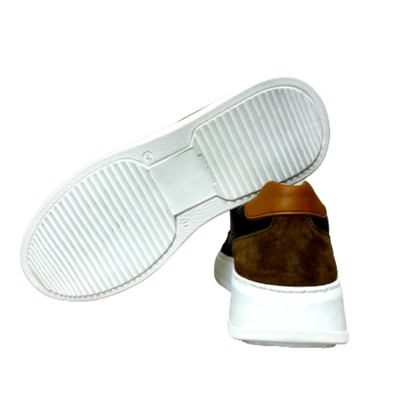 Handmade Sneaker In Brown Leather
