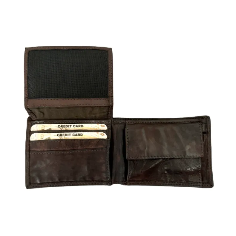 Handmade Wallet In Washed Leather S