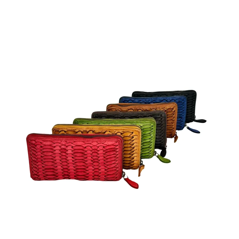 Handmade Wallet In Woven Leather