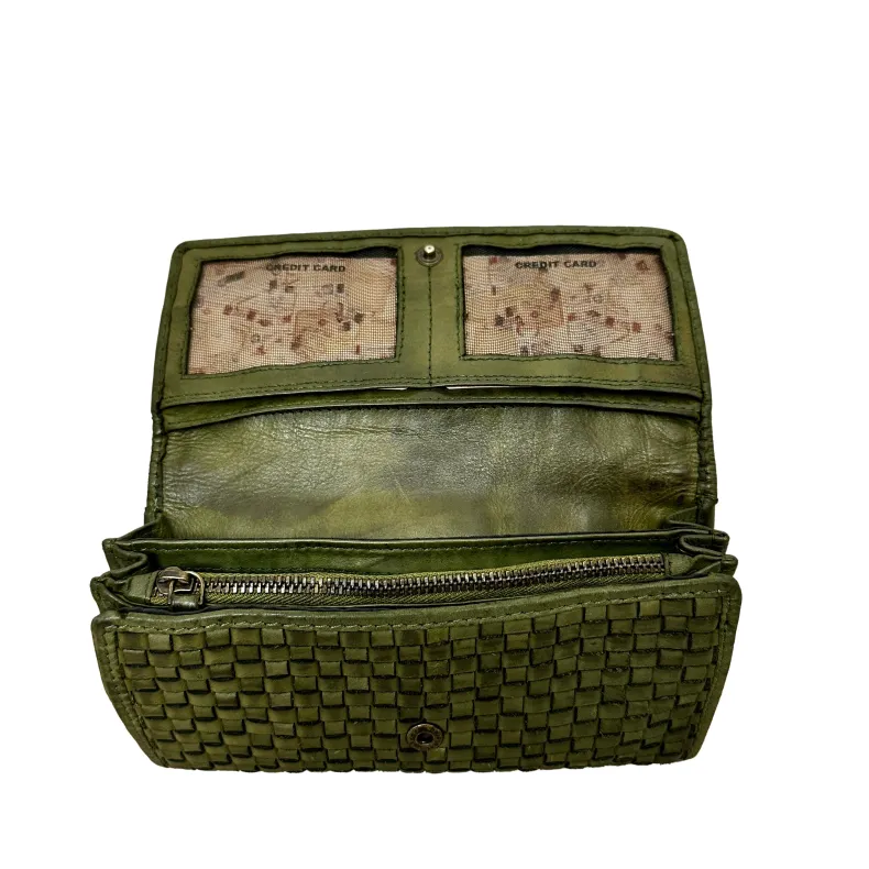 Handmade Wallet In Woven Leather