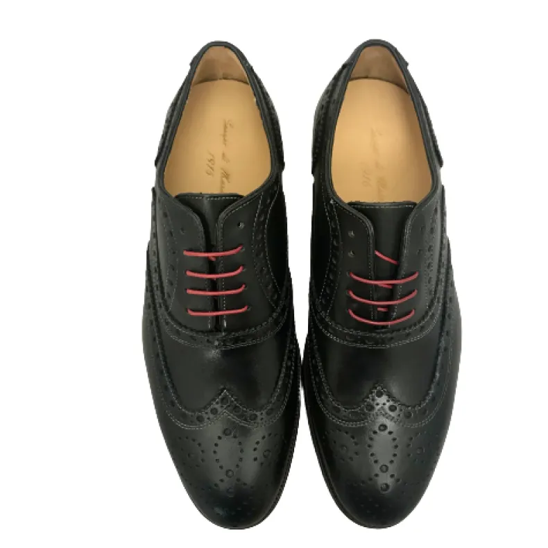 Lace-up In Leather With Leather Sole - Duilio Black