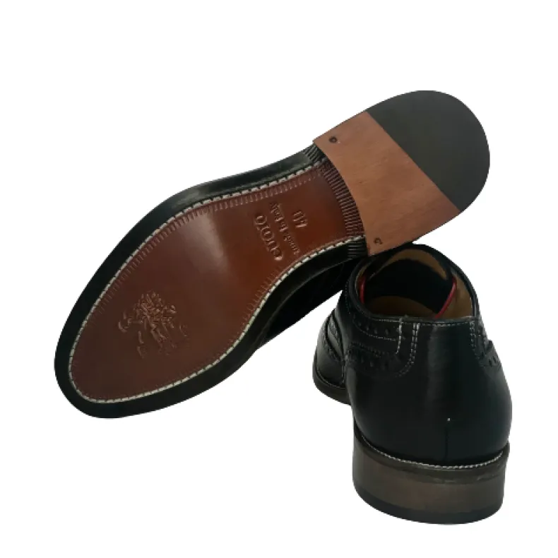 Lace-up In Leather With Leather Sole - Duilio Black