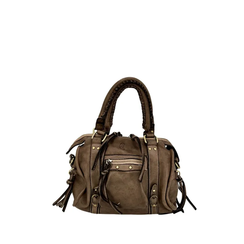 Luisa Small – Handbag With Studs And Leather Laces