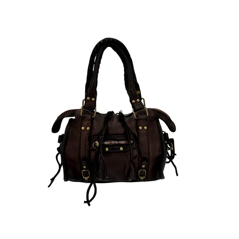 Luisa Small – Handbag With Studs And Leather Laces