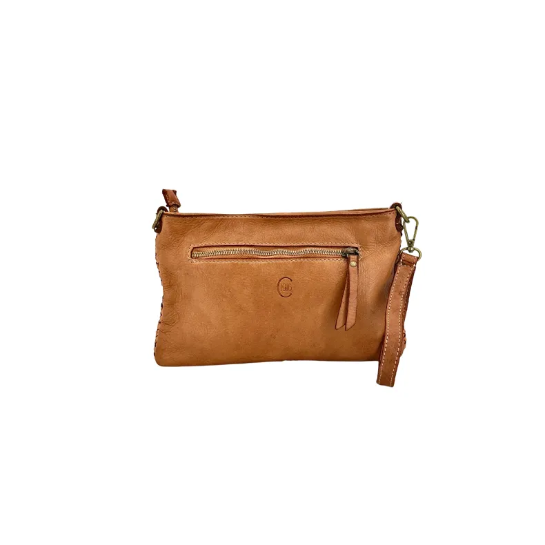 Marta – Woven Clutch Bag With Strap And Shoulder Strap