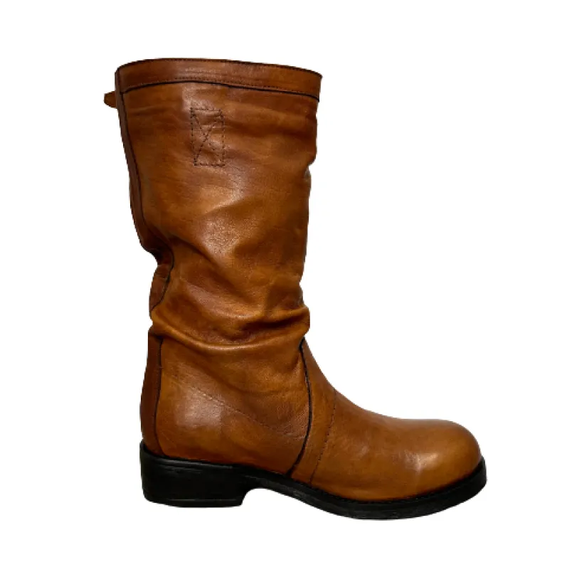 Medium Handcrafted Biker In Dipped Leather