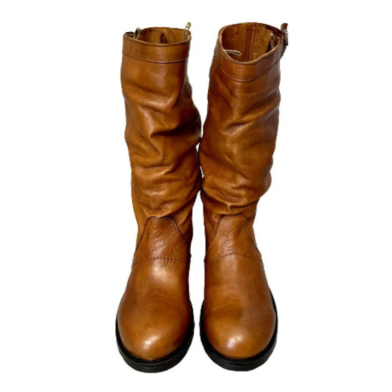 Medium Handcrafted Biker In Dipped Leather