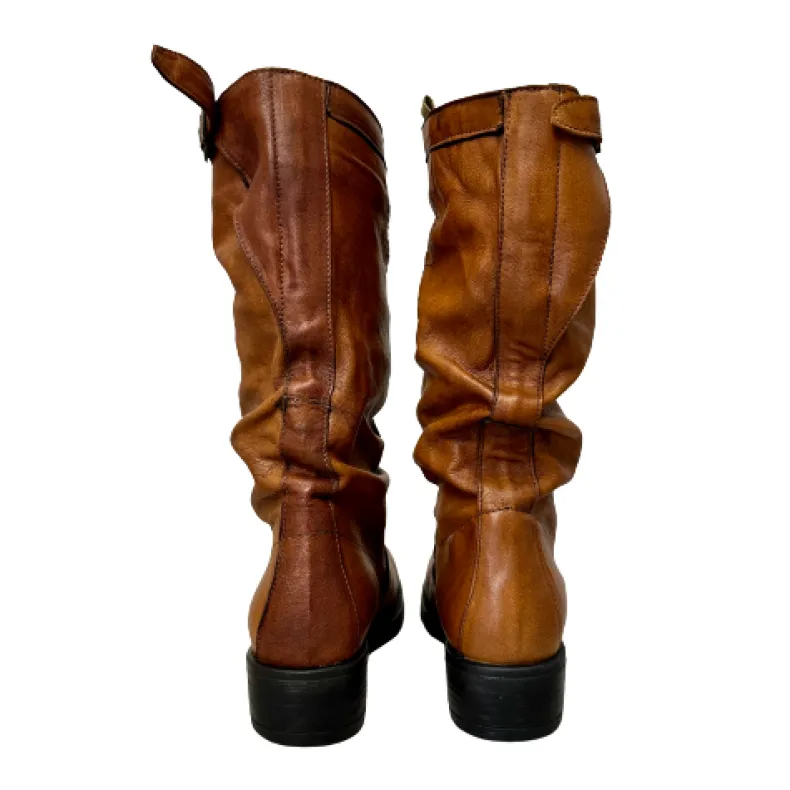 Medium Handcrafted Biker In Dipped Leather